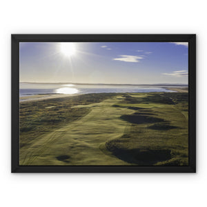 Open image in slideshow, Royal Dornoch - Foxy Morning Framed Canvas
